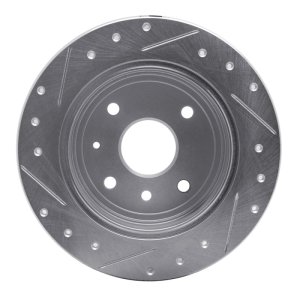 Chevrolet Epica Brake Rotor (1) - Rear Right - R1 Concepts - Drilled & Slotted - Silver - `04-`10